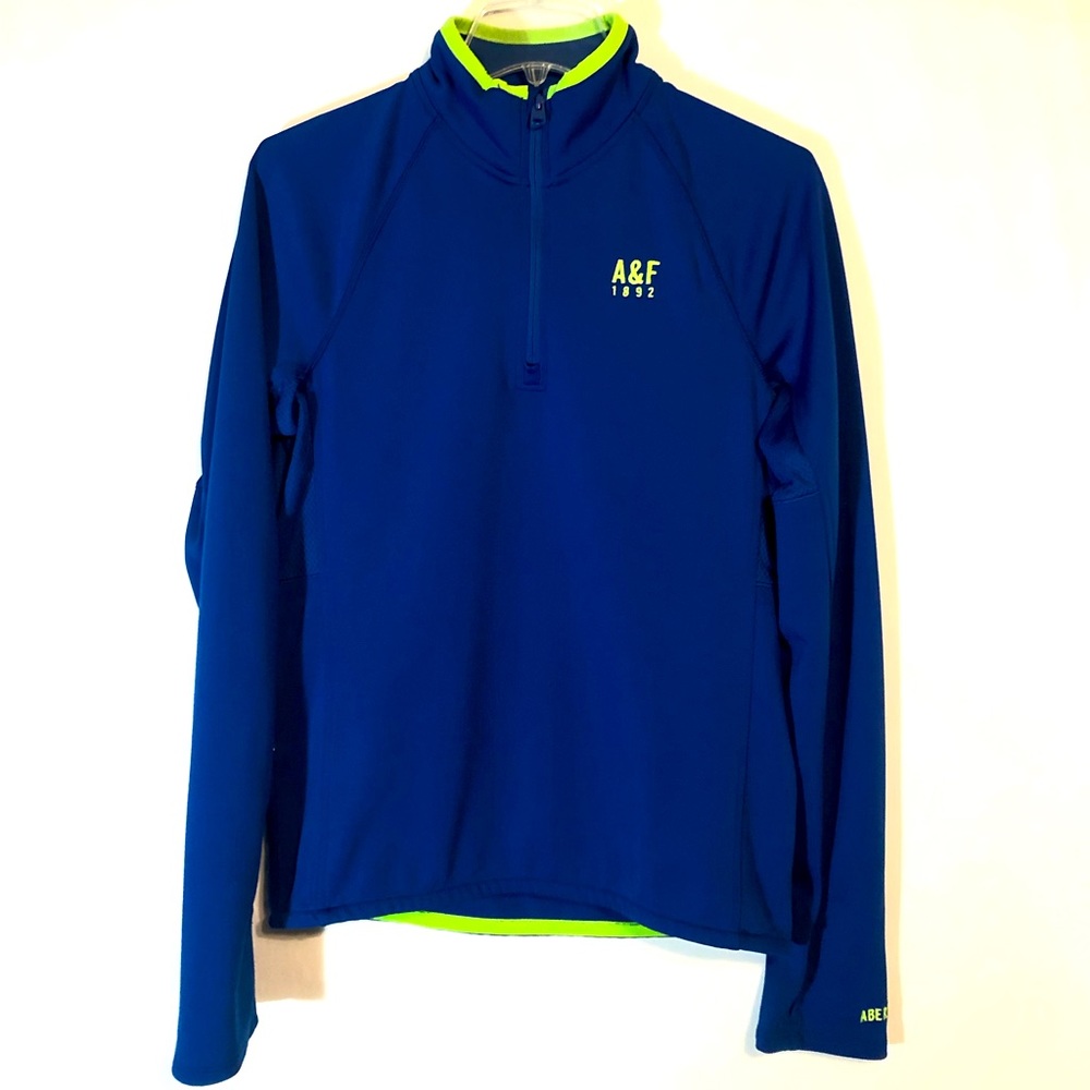 Abercrombie & Fitch Blue Athletic Quarter-Zip Mens S